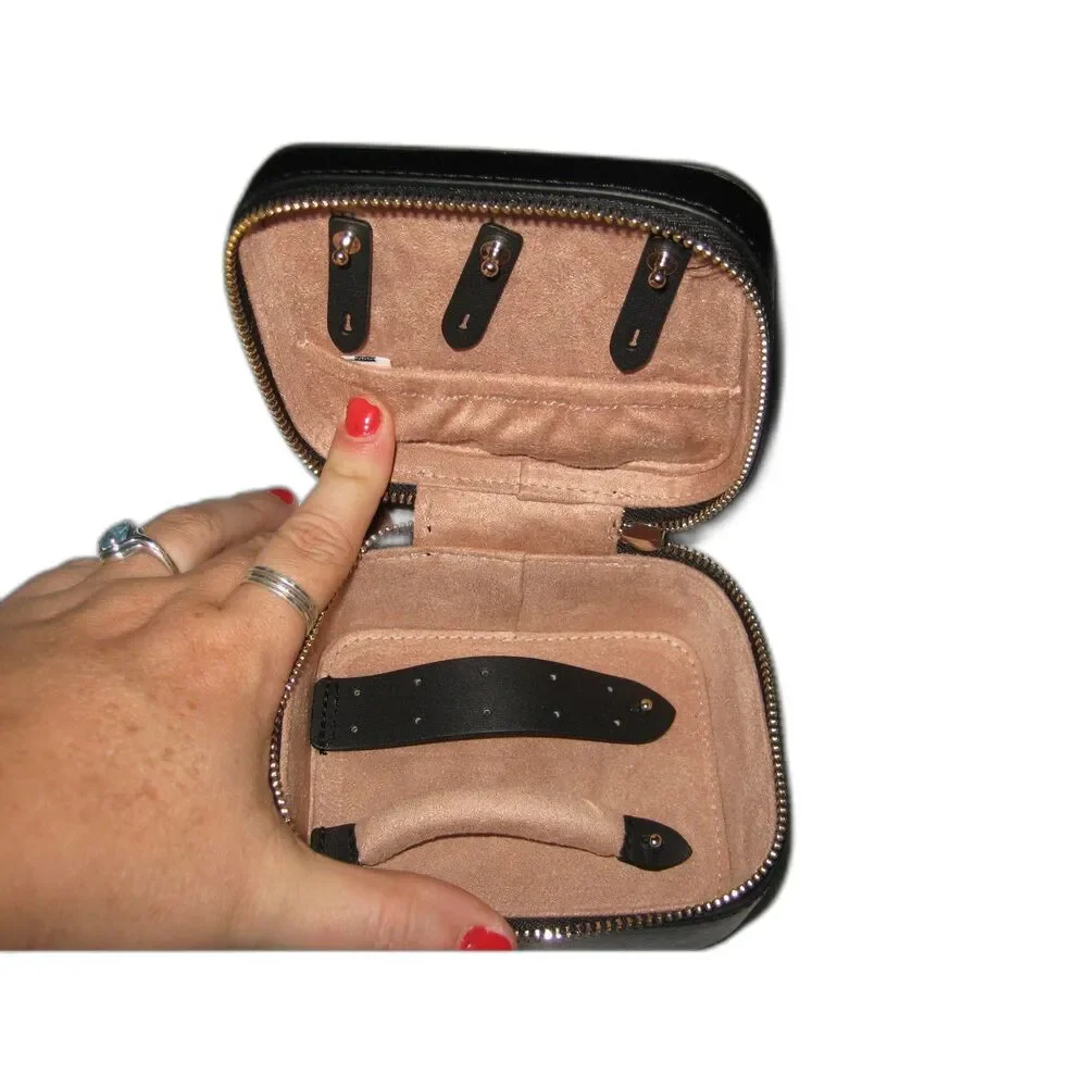 black kate spade small travel jewlery box